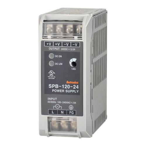 SPB-120-24  24VDC Çıkış 5A 120W Giriş 100-240VAC Giriş Raya Montaj Anahtarlamalı Güç Kaynağı